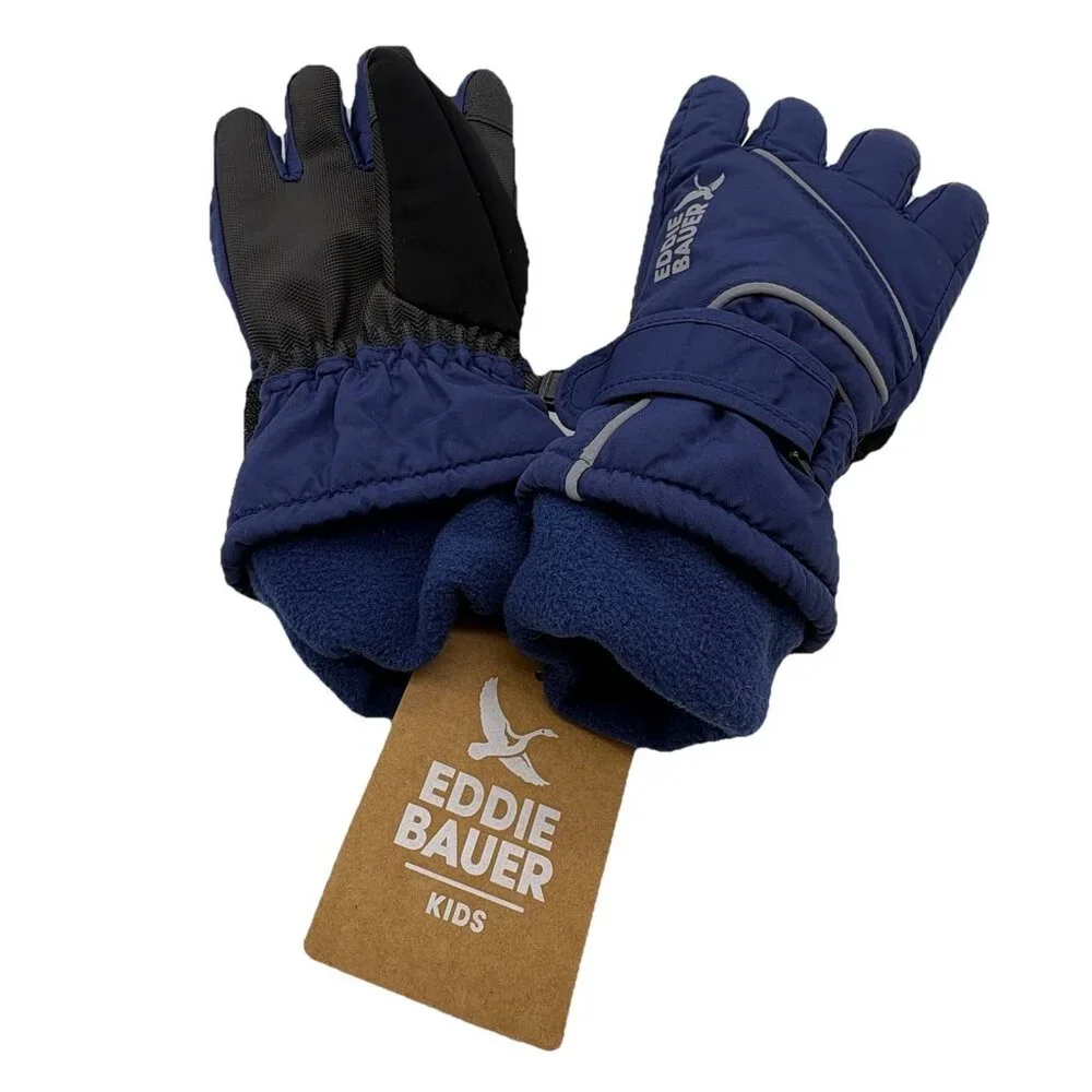 Eddie Bauer Gloves “Powder Search” Youth Size Small Blue Boy's Girls NEW NWT